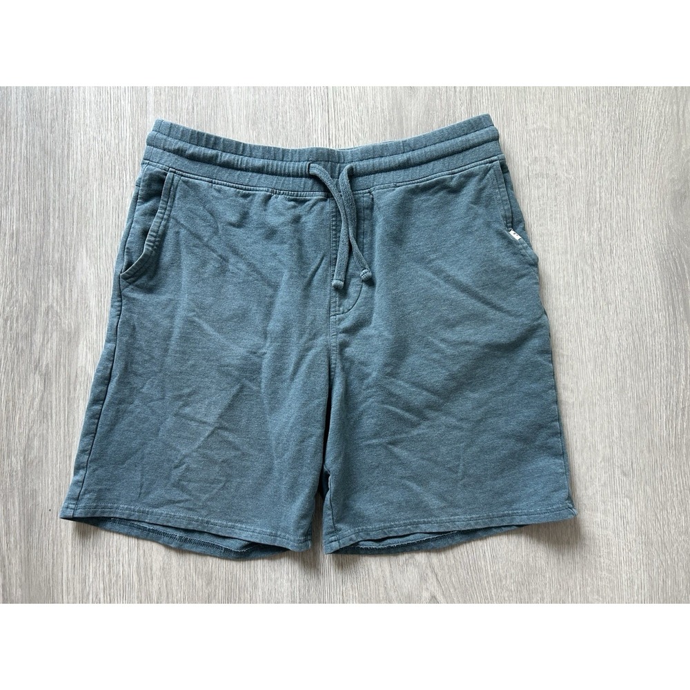 Pact Sweat Shorts Mens Size Medium Blue Organic Cotton Drawstring Lounge